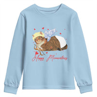 Funny Valentine's Day Cupid Cat Youth Sweatshirt Happy Meowentines