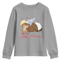 Funny Valentine's Day Cupid Cat Youth Sweatshirt Happy Meowentines