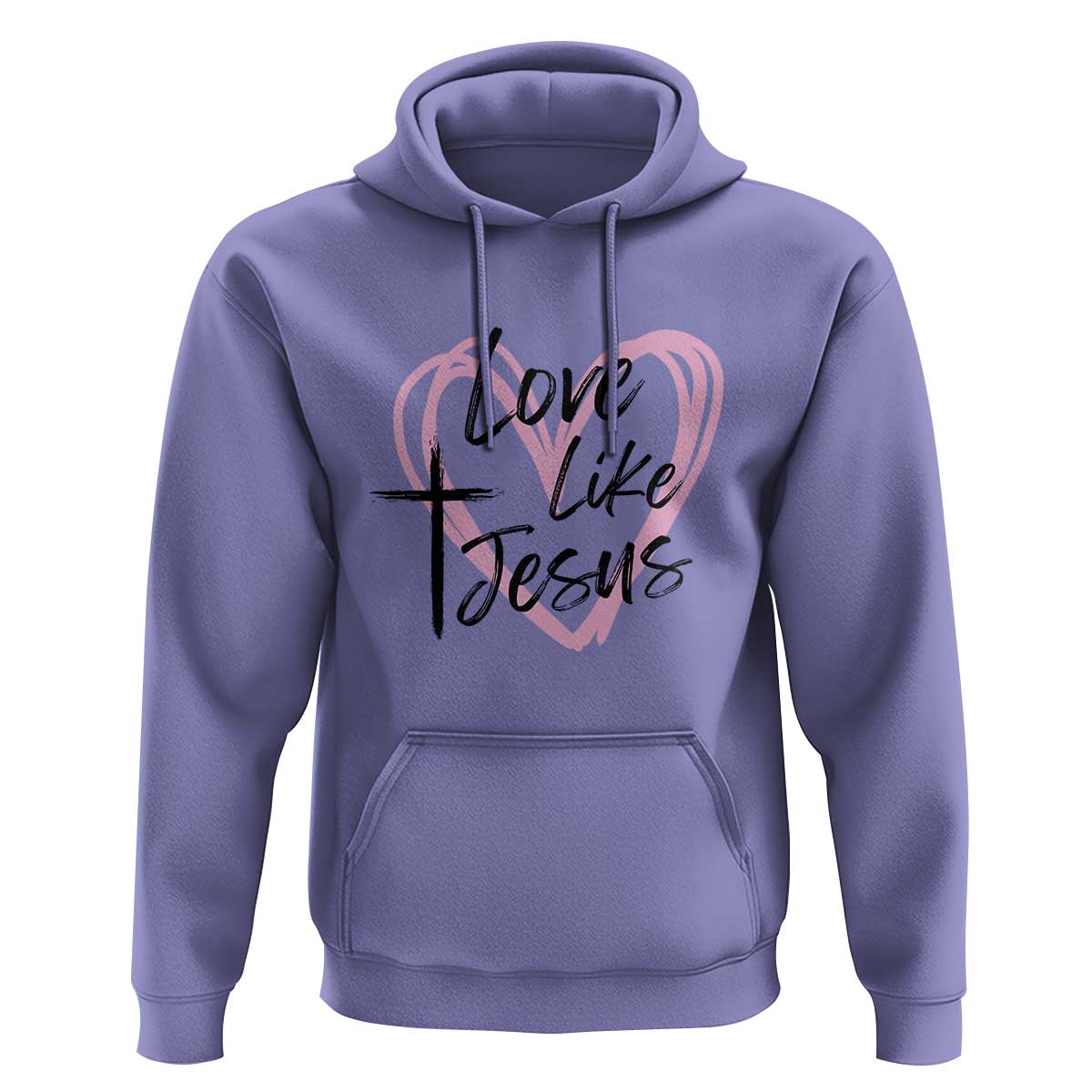 Love Like Jesus Hoodie Christian Religious God Valentine's Day Pink Heart
