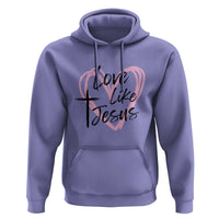 Love Like Jesus Hoodie Christian Religious God Valentine's Day Pink Heart