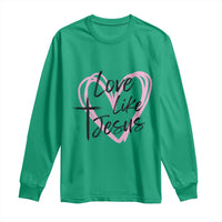 Love Like Jesus Long Sleeve Shirt Christian Religious God Valentine's Day Pink Heart