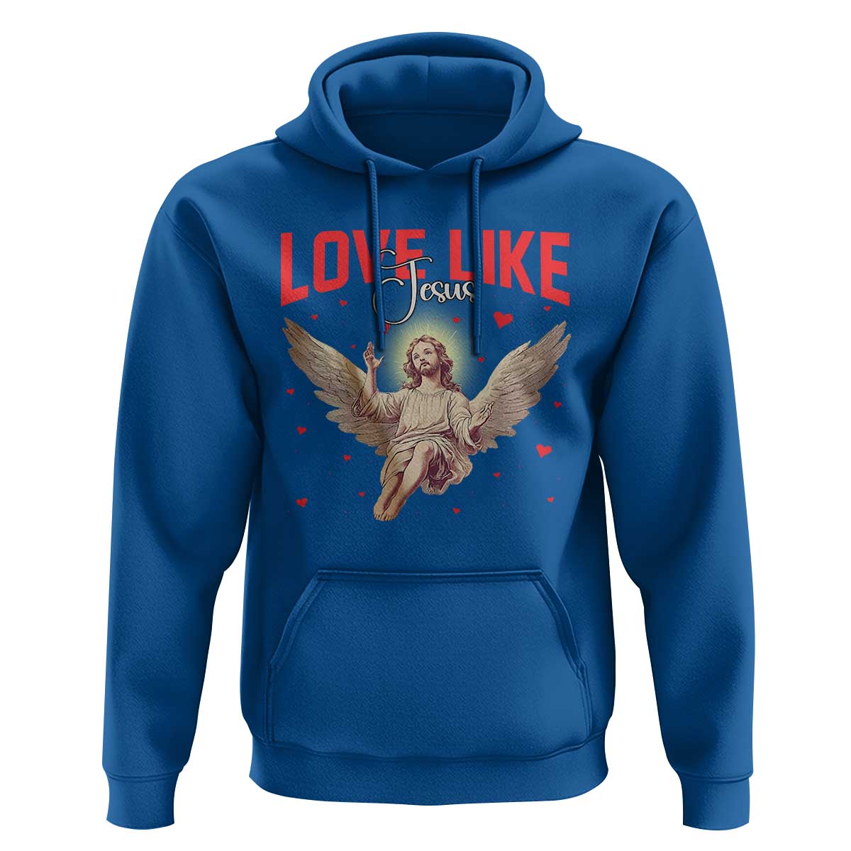 Funny Love Like Jesus Valentine's Day Hoodie Christian Religious Cupid God Bible Verses