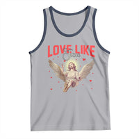 Funny Love Like Jesus Valentine's Day Tank Top Christian Religious Cupid God Bible Verses