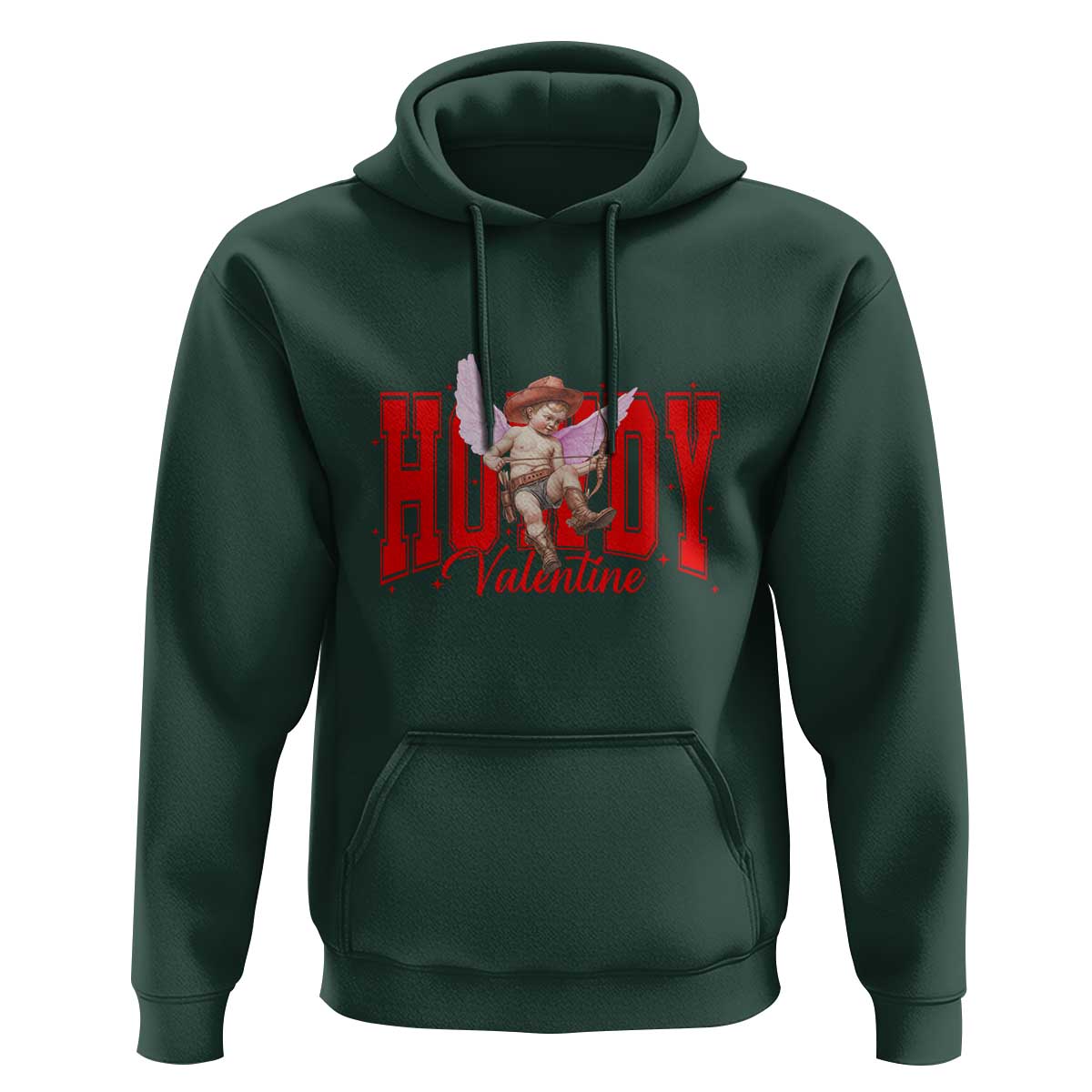 Funny Howdy Valentine Hoodie Valentine's Day Western Cowboy Cupid