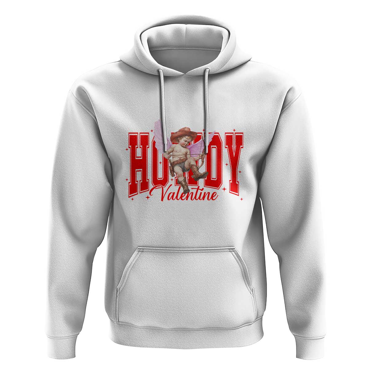 Funny Howdy Valentine Hoodie Valentine's Day Western Cowboy Cupid