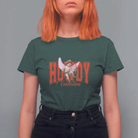 Funny Howdy Valentine T Shirt For Women Valentine's Day Western Cowboy Cupid