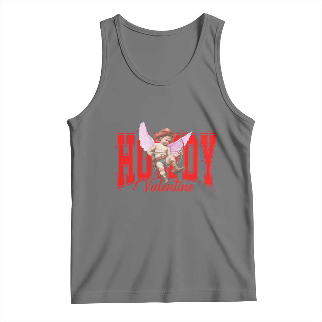 Funny Howdy Valentine Tank Top Valentine's Day Western Cowboy Cupid