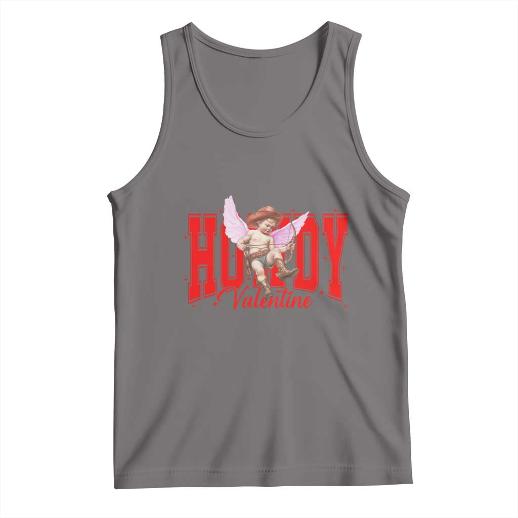 Funny Howdy Valentine Tank Top Valentine's Day Western Cowboy Cupid