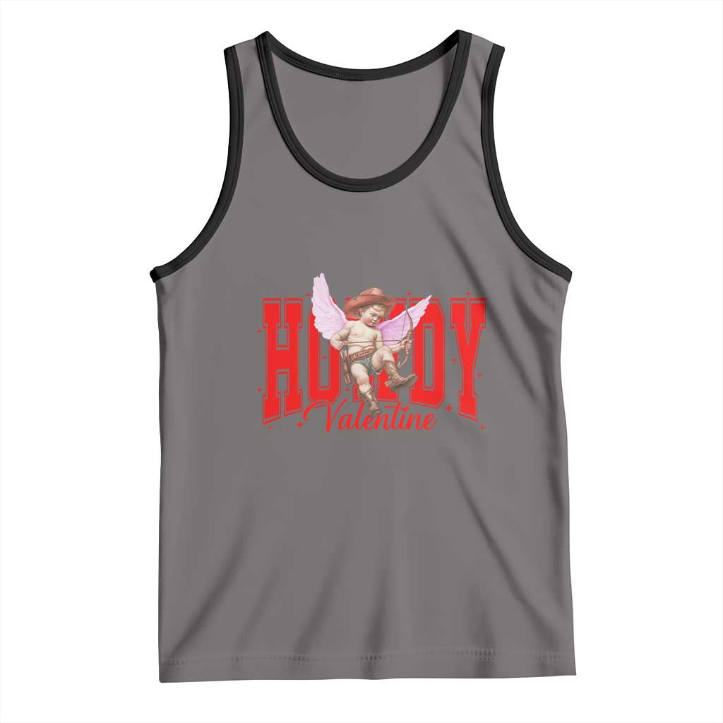 Funny Howdy Valentine Tank Top Valentine's Day Western Cowboy Cupid