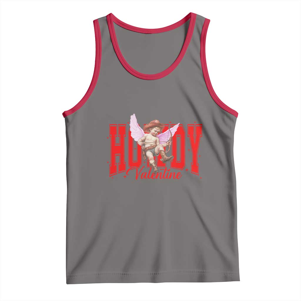 Funny Howdy Valentine Tank Top Valentine's Day Western Cowboy Cupid