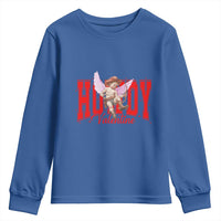 Funny Howdy Valentine Youth Sweatshirt Valentine's Day Western Cowboy Cupid