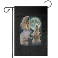 Funny Three Groundhog Moon Groundhog Day Meme Garden Flag - Wonder Print Shop
