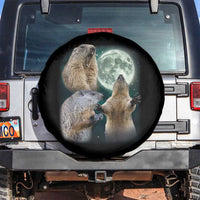 Funny Three Groundhog Moon Groundhog Day Meme Spare Tire Cover - Wonder Print Shop