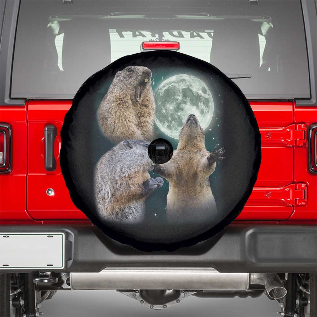 Funny Three Groundhog Moon Groundhog Day Meme Spare Tire Cover - Wonder Print Shop
