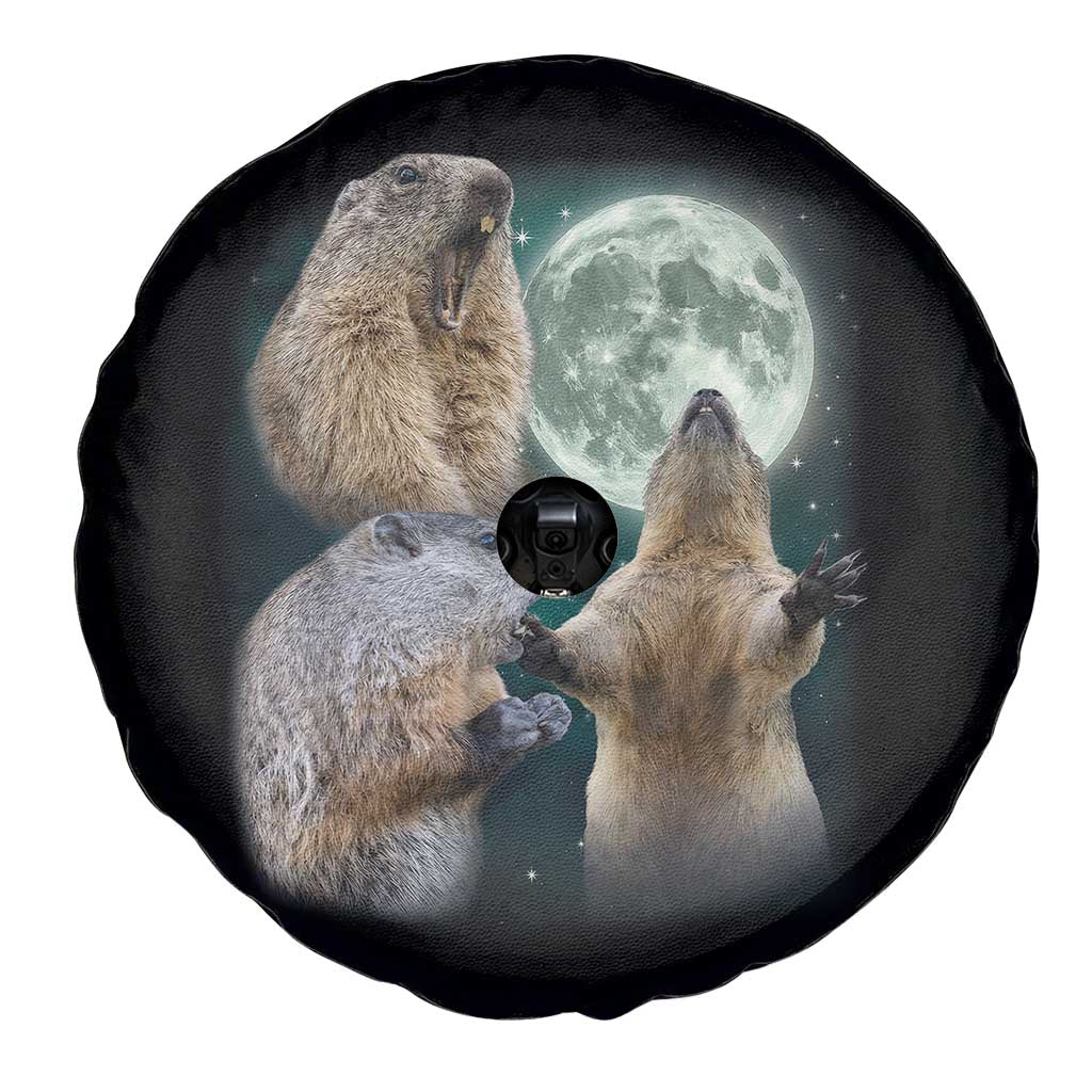 Funny Three Groundhog Moon Groundhog Day Meme Spare Tire Cover - Wonder Print Shop