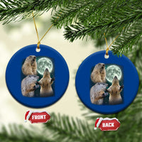Funny Three Groundhog Moon Groundhog Day Meme Ceramic Ornament - Wonder Print Shop