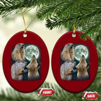 Funny Three Groundhog Moon Groundhog Day Meme Ceramic Ornament - Wonder Print Shop