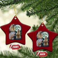 Funny Three Groundhog Moon Groundhog Day Meme Ceramic Ornament - Wonder Print Shop