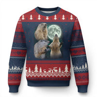 Funny Three Groundhog Moon Groundhog Day Meme Ugly Christmas Sweater - Wonder Print Shop