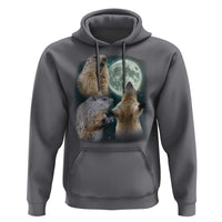 Funny Three Groundhog Moon Groundhog Day Meme Hoodie - Wonder Print Shop