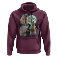 Funny Three Groundhog Moon Groundhog Day Meme Hoodie - Wonder Print Shop