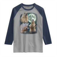 Funny Three Groundhog Moon Groundhog Day Meme Raglan Shirt - Wonder Print Shop