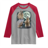 Funny Three Groundhog Moon Groundhog Day Meme Raglan Shirt - Wonder Print Shop