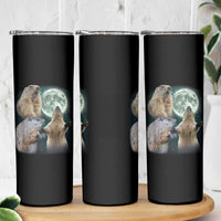 Funny Three Groundhog Moon Groundhog Day Meme Skinny Tumbler - Wonder Print Shop