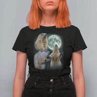 Funny Three Groundhog Moon Groundhog Day Meme T Shirt For Women - Wonder Print Shop