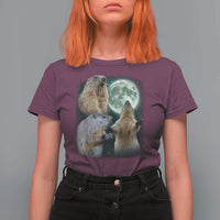 Funny Three Groundhog Moon Groundhog Day Meme T Shirt For Women - Wonder Print Shop