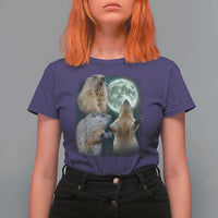 Funny Three Groundhog Moon Groundhog Day Meme T Shirt For Women - Wonder Print Shop
