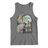 Funny Three Groundhog Moon Groundhog Day Meme Tank Top - Wonder Print Shop