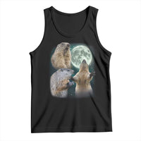 Funny Three Groundhog Moon Groundhog Day Meme Tank Top - Wonder Print Shop