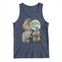 Funny Three Groundhog Moon Groundhog Day Meme Tank Top - Wonder Print Shop