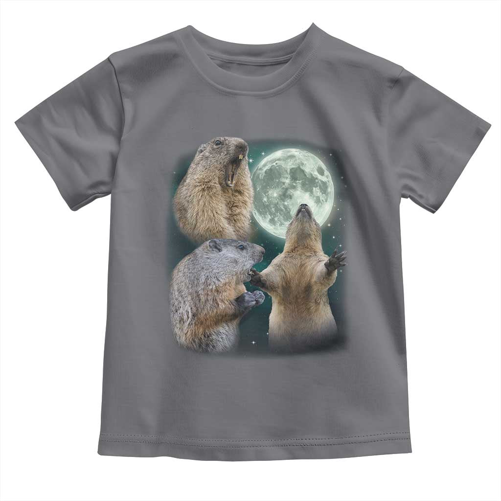 Funny Three Groundhog Moon Groundhog Day Meme Toddler T Shirt - Wonder Print Shop