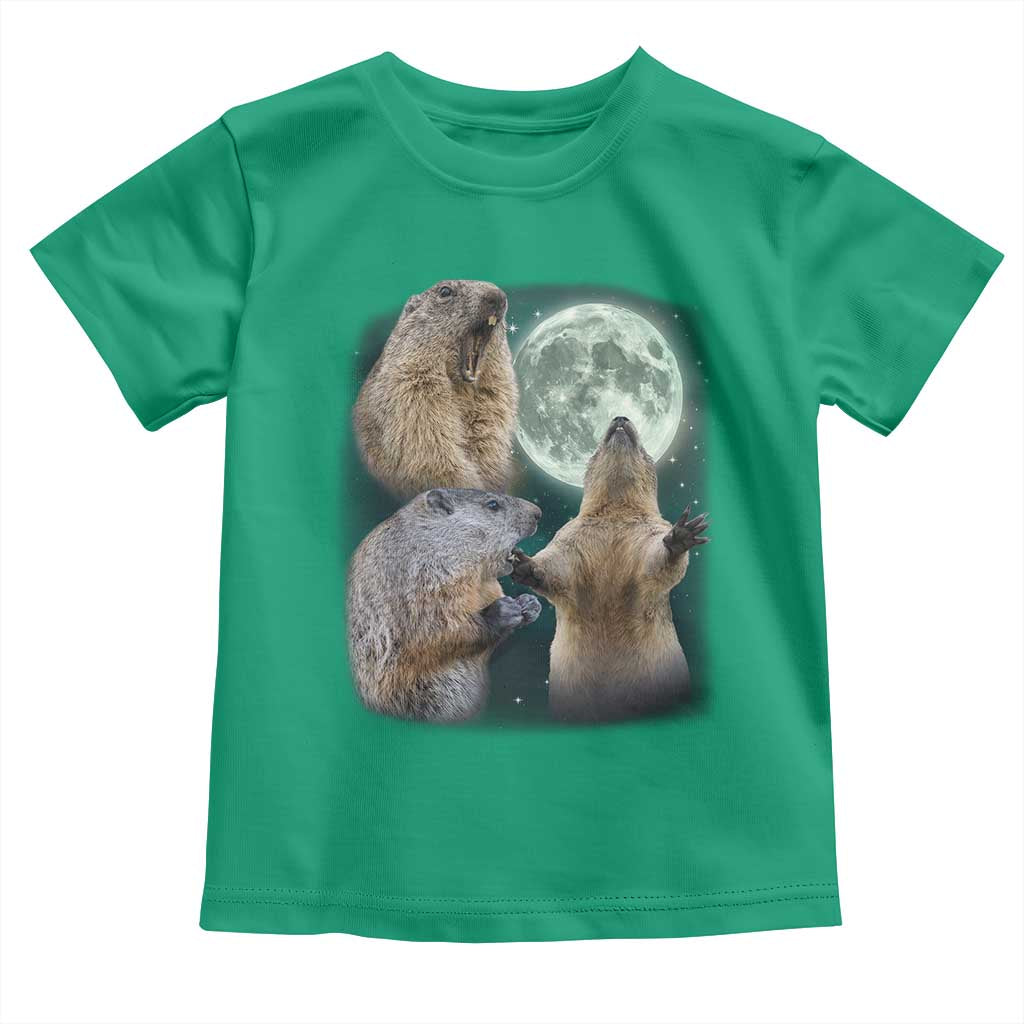 Funny Three Groundhog Moon Groundhog Day Meme Toddler T Shirt - Wonder Print Shop