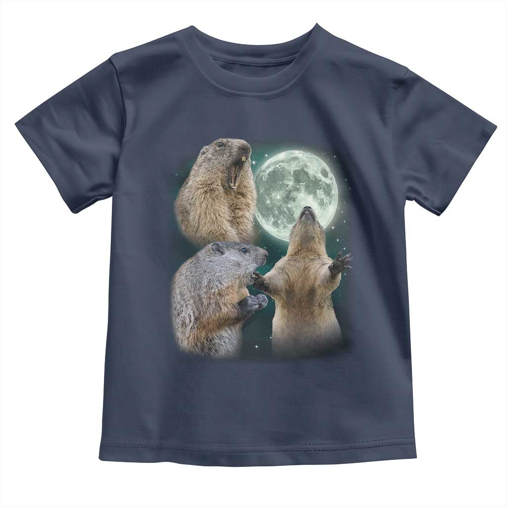 Funny Three Groundhog Moon Groundhog Day Meme Toddler T Shirt - Wonder Print Shop