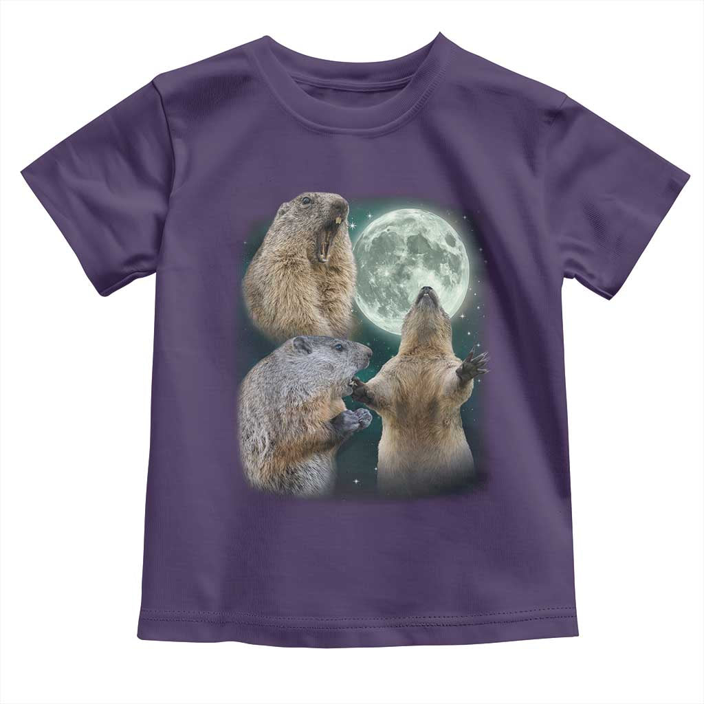 Funny Three Groundhog Moon Groundhog Day Meme Toddler T Shirt - Wonder Print Shop