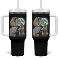 Funny Three Groundhog Moon Groundhog Day Meme Tumbler With Handle - Wonder Print Shop