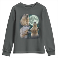 Funny Three Groundhog Moon Groundhog Day Meme Youth Sweatshirt - Wonder Print Shop