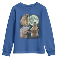 Funny Three Groundhog Moon Groundhog Day Meme Youth Sweatshirt - Wonder Print Shop