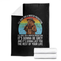 Funny Groundhog Day Throw Blanket I Will Give You A Winter Prediction Woodchuck Movie