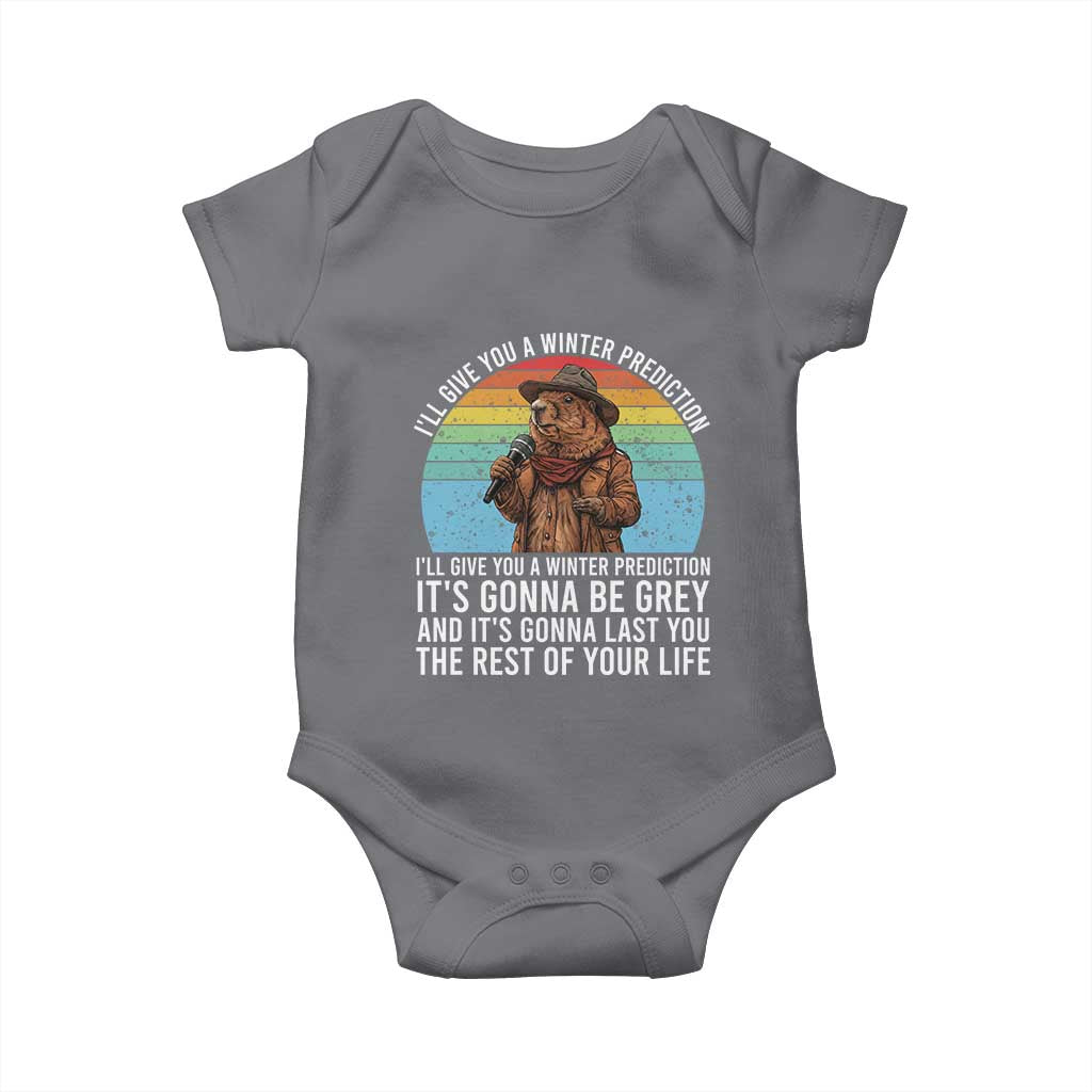 Funny Groundhog Day Baby Onesie I Will Give You A Winter Prediction Woodchuck Movie