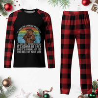 Funny Groundhog Day Plaid Pajama Set I Will Give You A Winter Prediction Woodchuck Movie