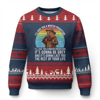 Funny Groundhog Day Ugly Christmas Sweater I Will Give You A Winter Prediction Woodchuck Movie