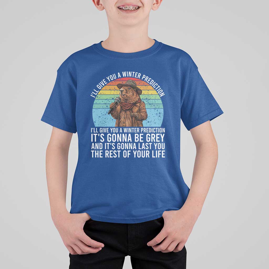 Funny Groundhog Day T Shirt For Kid I Will Give You A Winter Prediction Woodchuck Movie