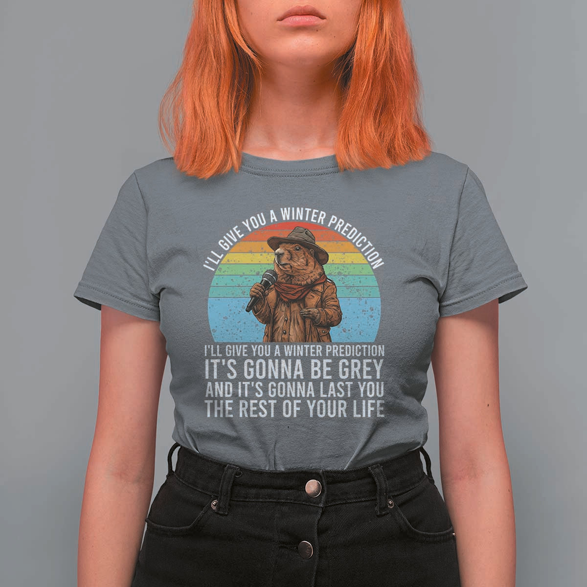 Funny Groundhog Day T Shirt For Women I Will Give You A Winter Prediction Woodchuck Movie