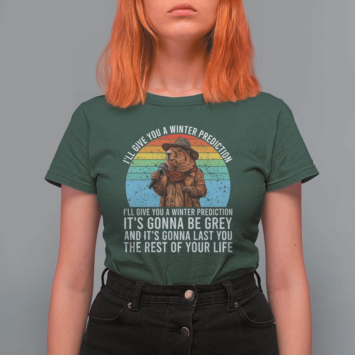 Funny Groundhog Day T Shirt For Women I Will Give You A Winter Prediction Woodchuck Movie