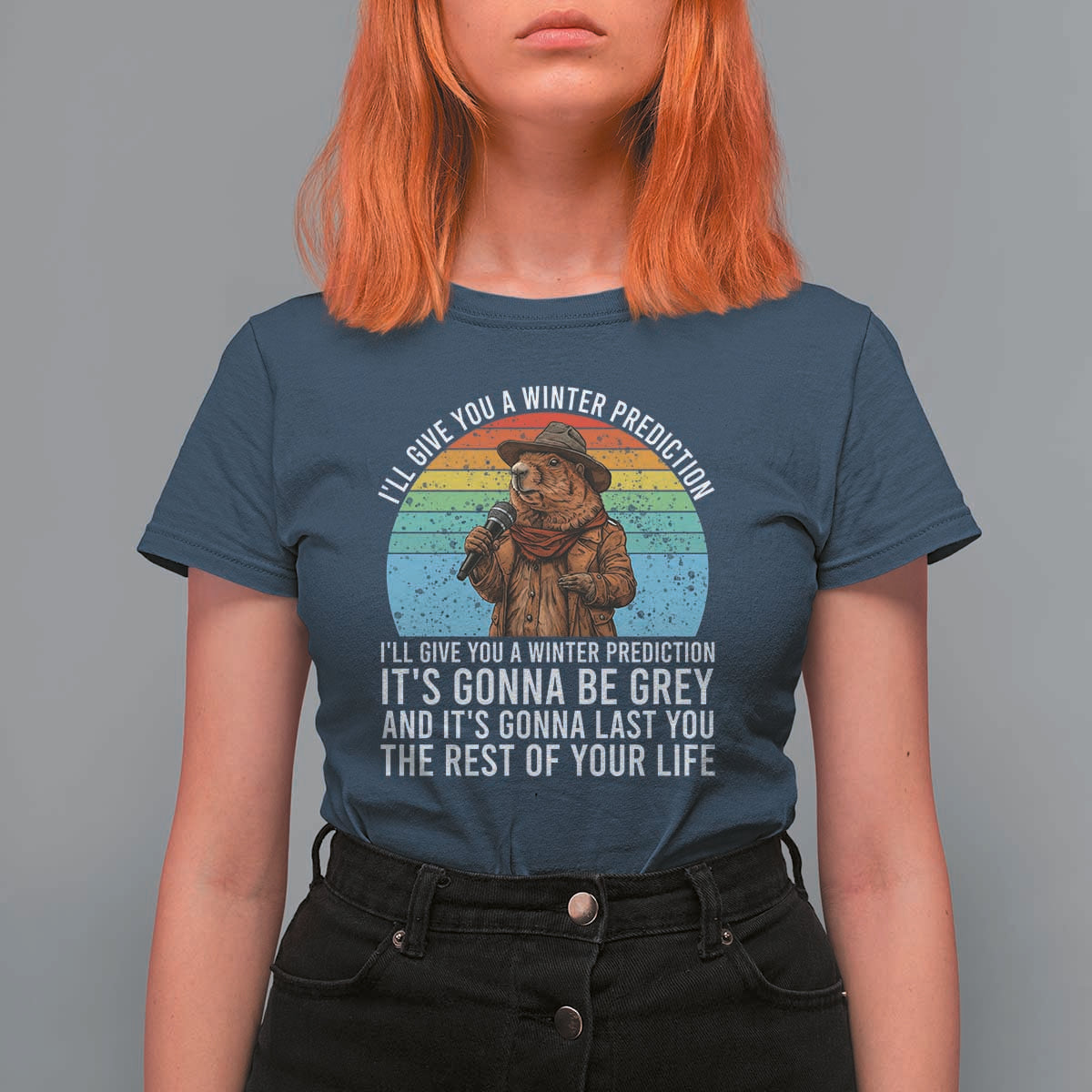 Funny Groundhog Day T Shirt For Women I Will Give You A Winter Prediction Woodchuck Movie