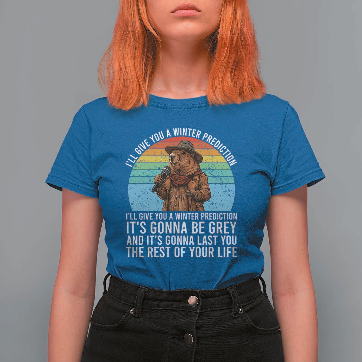 Funny Groundhog Day T Shirt For Women I Will Give You A Winter Prediction Woodchuck Movie